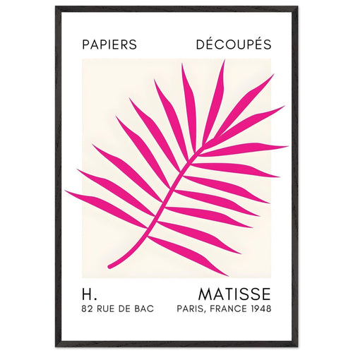 Artfulprints Poster met Lijst Matisse – Floral reef pink   - 70x100 cm - Roze