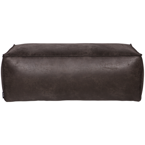 BePureHome poef Rodeo - Recycle Leer - Zwart - 43x120x60 - vtwonen shop