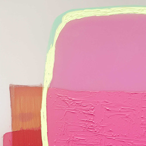 Reinders Organische vormen mixed media -  roze - woonkamer - 120x100cm