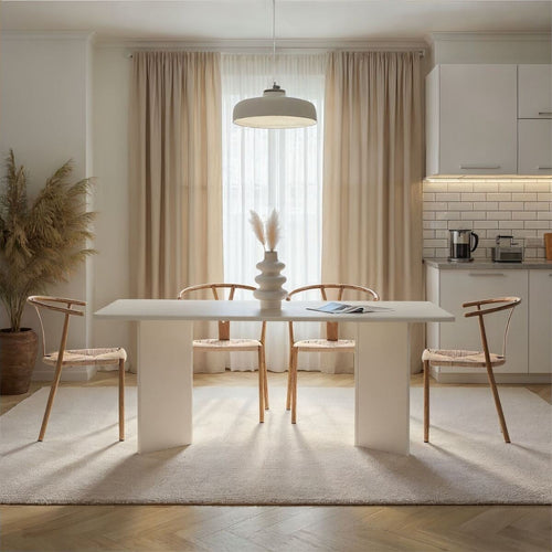 Calicosy - Eettafel LORAN - Licht hout 180x35x46 cm