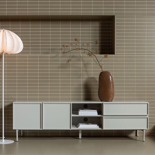 WOOOD vloerlamp Dalia - Papier - Wit - 150xØ50 cm - vtwonen shop