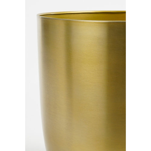 Mica Decorations Alano Bloempot - H24 x Ø25 cm - Metaal - Goud