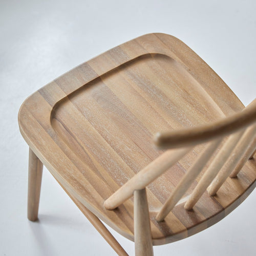 Tikamoon Set van 2 stoelen in massief acacia - Naturel