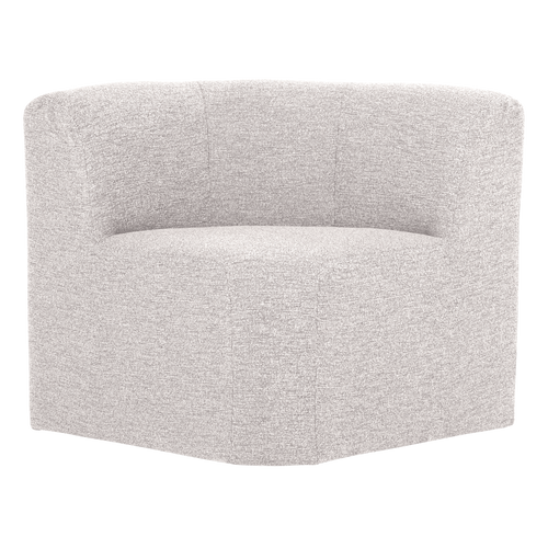 WOOOD eetbank hoek met rugleuning Mojo Base - Bouclé - Ecru - 83x80x80