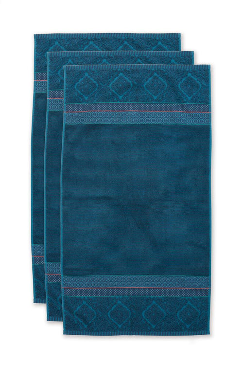 Pip Studio handdoek Soft Zellige - 55x100 cm - donker blauw - vtwonen shop