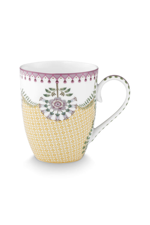 Pip Studio - Grote Mokken - Lily & Lotus - Tiles - Geel - Set van 6