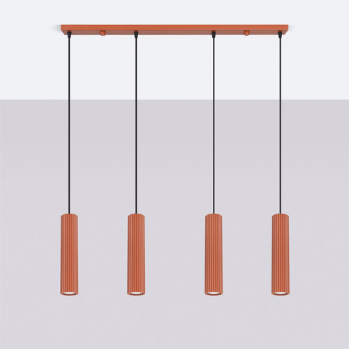 Sollux Lighting Hanglamp KARBON 4L rode oker - 81x5x120cm