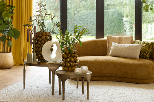 Light & Living bijzettafel LAPAZ - Ø85x45cm - brons - Set van 2 - vtwonen shop