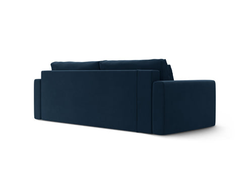 Cosmopolitan Design Slaapbank met opbergdoos Belfast 3-zits, flueel koningsblauw - 105x238x84cm