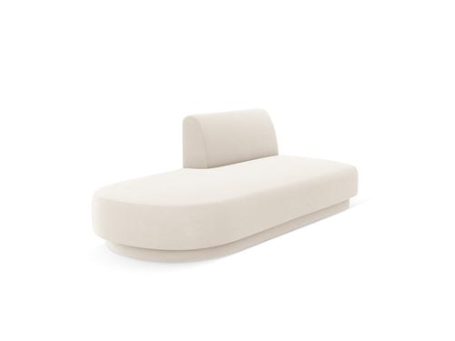 Micadoni Module Miley 2-zits, flueel lichtbeige - 90x158x70cm