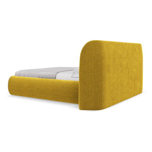 LaMiaSofa Bed met opbergruimte Trieste - chenille stof - mosterd - 230x215x110