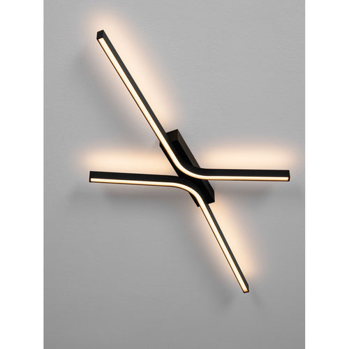 Nova Luce AKRO Geïntegreerde LED-plafondlamp, matzwart, Triac dimbaar, 41W, 2795lm, 2700-3000-4000K kleurtemperatuur, DIP-schakelaar
