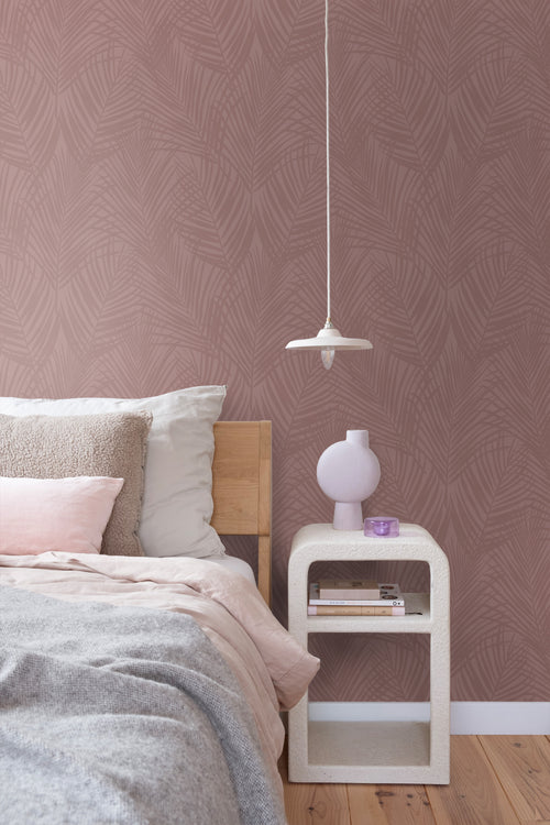 ESTAhome behang palmbladeren oudroze - 53 cm x 10.05 m - 131220 - vtwonen shop