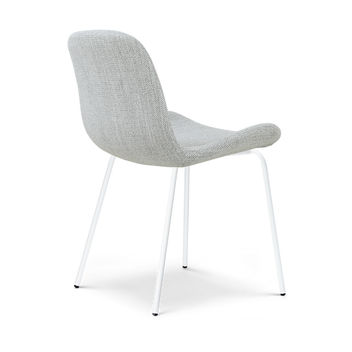 Nolon Nora-Fé eetkamerstoel grijs melange - wit onderstel - vtwonen shop