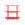 Leitmotiv side table Cool Retro - rood - 90x28x82cm