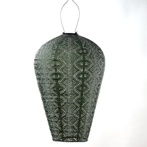 Lumiz solar lampion - lace balloon - xl - sage green - vtwonen shop