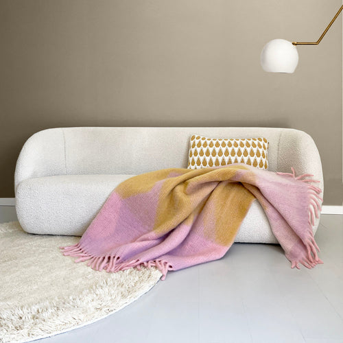Malagoon plaid Zapotec - zacht lila - 100% recycled