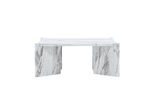 Rebellenclub Salontafel Makai - 100 x 100 cm - Wit marmerlook