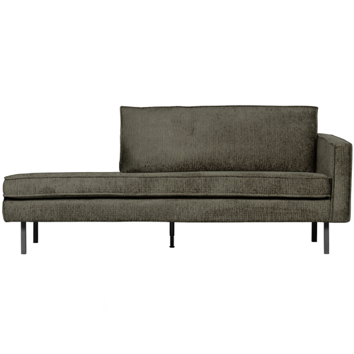 BePureHome daybed rechts Rodeo - Structure Velvet - Frost - 85x203x86 - vtwonen shop