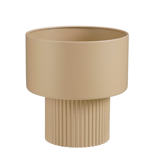 Mica Decorations Lux Bloempot – Plantenpot voor Bloemen en Kamerplanten – Bloempot voor Binnen – H33 x Ø31,5 cm – IJzer – Lichtbruin