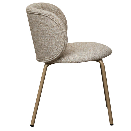 Furnhouse eetkamerstoel Nanna - Beige - Stof (Bouclé) - Set van 2