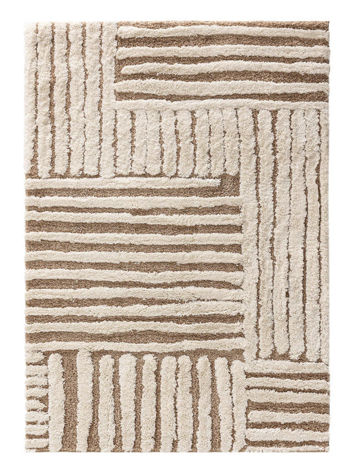 benuta shaggy vloerkleed Tibo - créme/beige - 120x170 cm