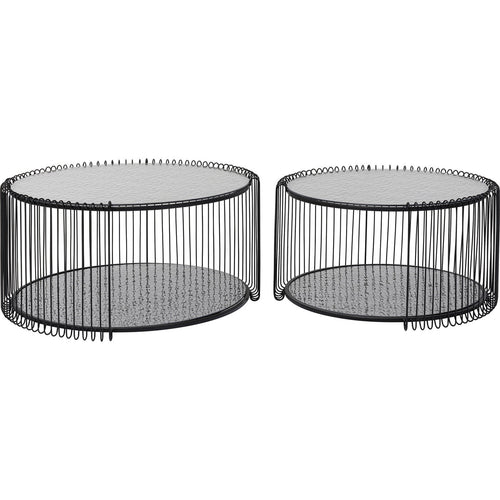 Kare Design Salontafel Wire Double Bubble zwart (2/Set) - vtwonen shop
