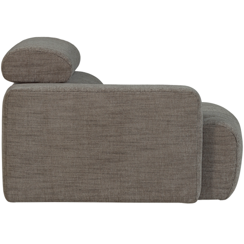 WOOOD 1-zits element bank arm links Novi - Polyester - Grijs Melange - 86x109x113 - vtwonen shop