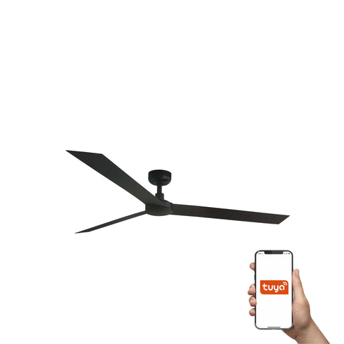 Faro Cruiser XL 3-blads plafondventilator matzwart Tuya Smart System