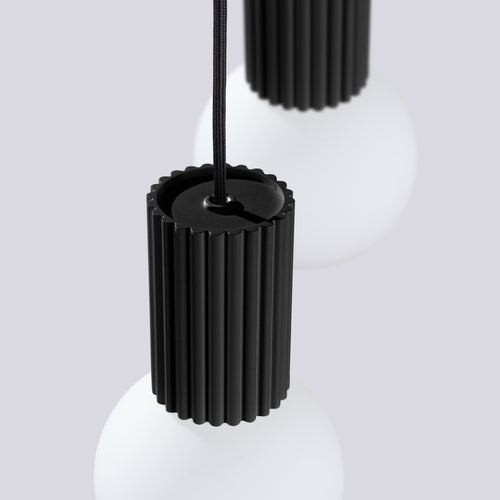 Sollux Lighting Hanglamp HALO 2P zwart - 15x15x120cm