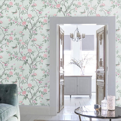 Laura Ashley Vliesbehang - Eglantine Eau de Nil - 10mx52cm - vtwonen shop