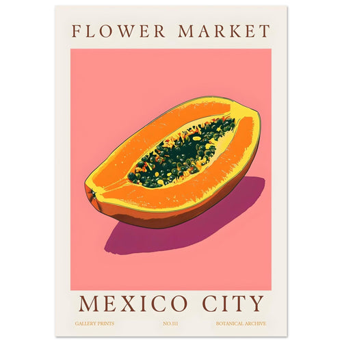 Artfulprints  Flower market - Mexico City   poster 30x40 cm - vtwonen shop