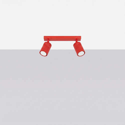 Sollux Lighting Plafondlamp KARBON 2 rood - 30x6,5x16,5cm