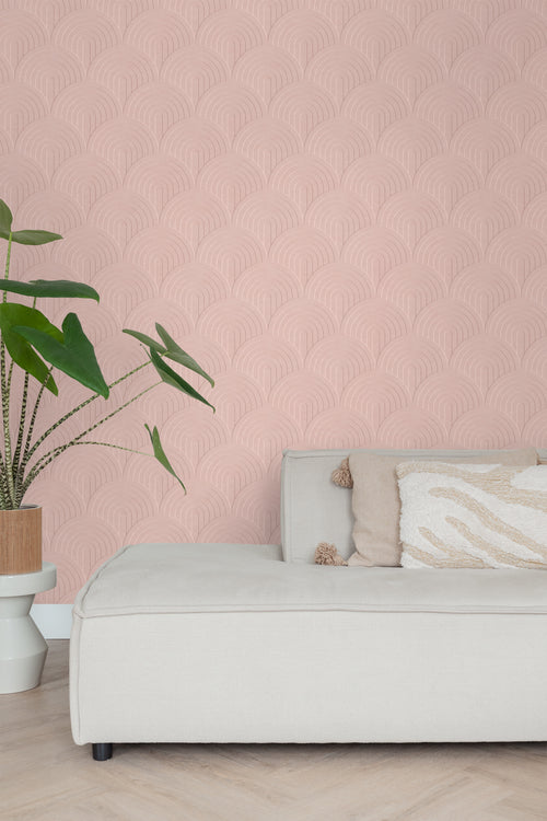 ESTAhome behang 3D-motief roze - 50 x 900 cm - 131108 - vtwonen shop