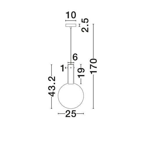 Nova Luce NOSTOS Hanglamp met bolvormige kap, goudkleurig, mat wit, Triac dimbare LED 6W 330lm 3000K