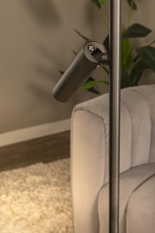 Lucide vloerlamp APPLAUSE - Geïntegreerde LED - Grijs ijzer