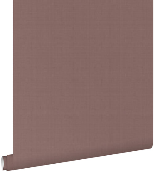 ESTAhome behang linnenstructuur mauve paars - 53 cm x 10.05 m - 131125 - vtwonen shop