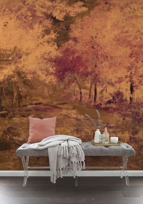 Sanders & Sanders fotobehang herfst warm oranje - 200 x 280 cm - 611977 - vtwonen shop