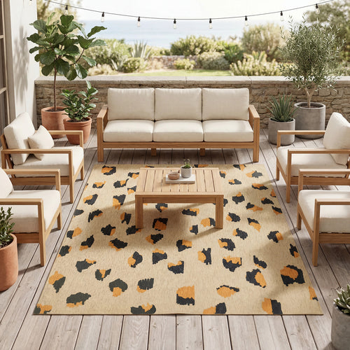 Lola&Moi vloerkleed Leo - beige - 200x280cm