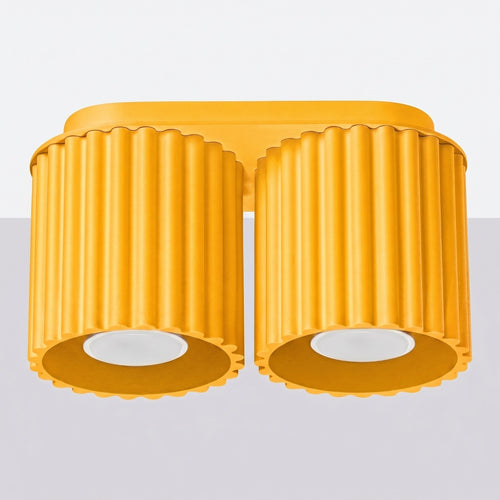 Sollux Lighting Plafondlamp AURA 2 geel GU10 - 21x10x12cm