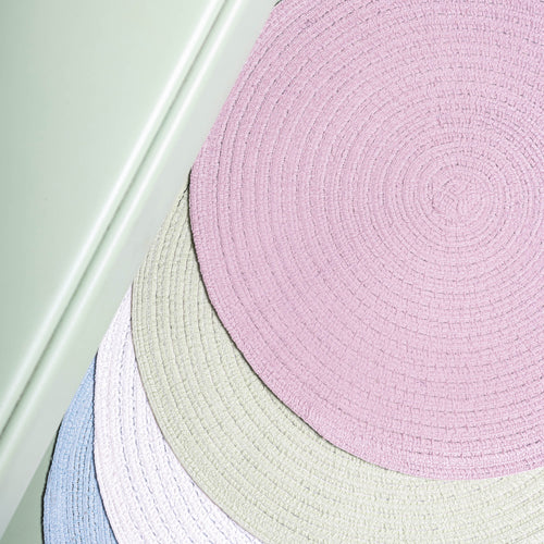 Ona - Placemat 36cm rond taupe Nala - Set van 4