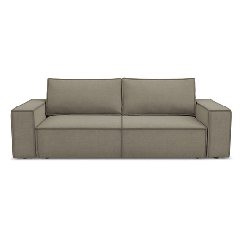 LaMiaSofa 3-zits slaapbank Livorno - textuurstof - donkerbeige - 255x105x85
