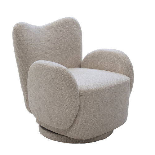 DÉJA Living Draaifauteuil Lola - Stof - Beige - vtwonen shop
