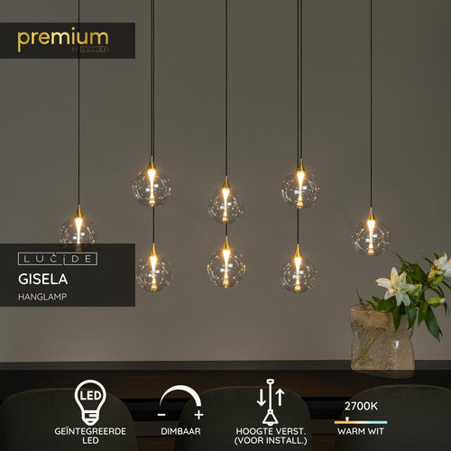 Lucide hanglamp GISELA - Geïntegreerde LED - Transparant - vtwonen shop