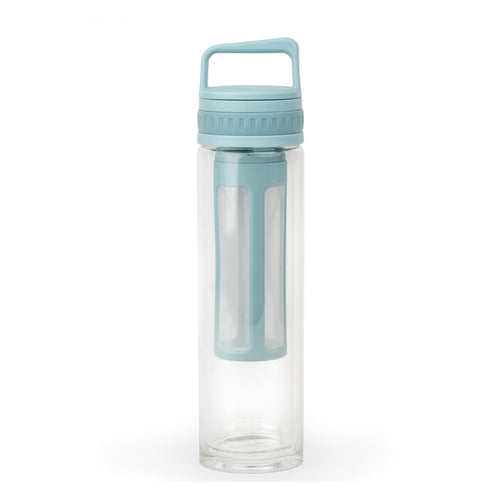 Leopold Vienna - Cold Brew infuser bottle Moshi to-go beker thermosfles - ijskoffie - mint - glas