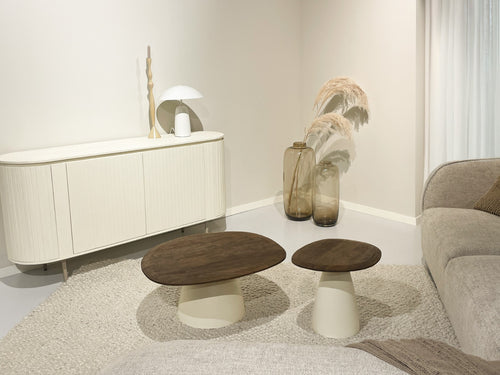 Brix salontafel  Marron - beige - mangohout - 86cm