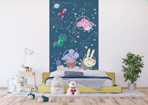 Sanders & Sanders fotobehang Peppa Pig donkerblauw - 270 x 150 cm - 601234