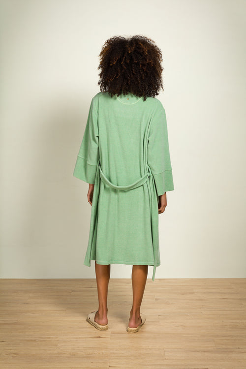 Pip Studio - Naomi Kimono - Dames - Petite Sumo Stripe - Groen - M - vtwonen shop