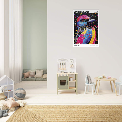 Artfulprints  Yayoi Kusama - Kusama's bird   poster 70x100 cm - vtwonen shop