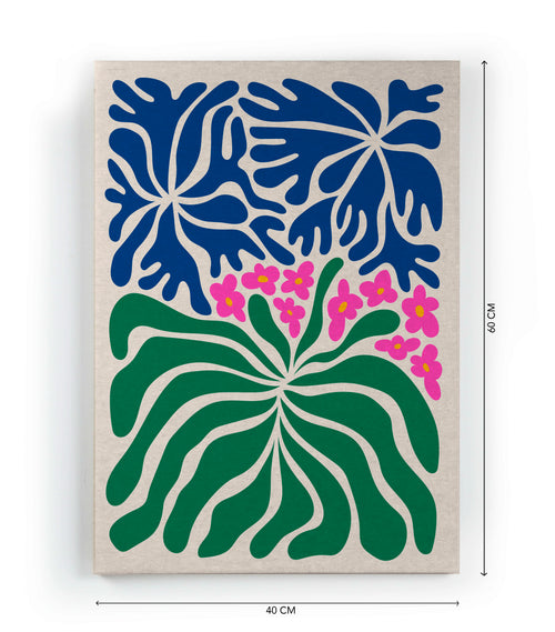 Canvas 60x40 Afdruk Kleurrijke Tuin - vtwonen shop